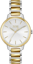 Hugo Boss dameur 1502568 Signature tofarvet rustfrit stål Analog
