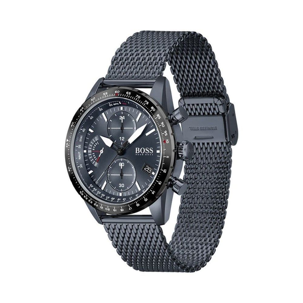 Hugo Boss herreur 1513887 Chronograph blå Pilot Edition