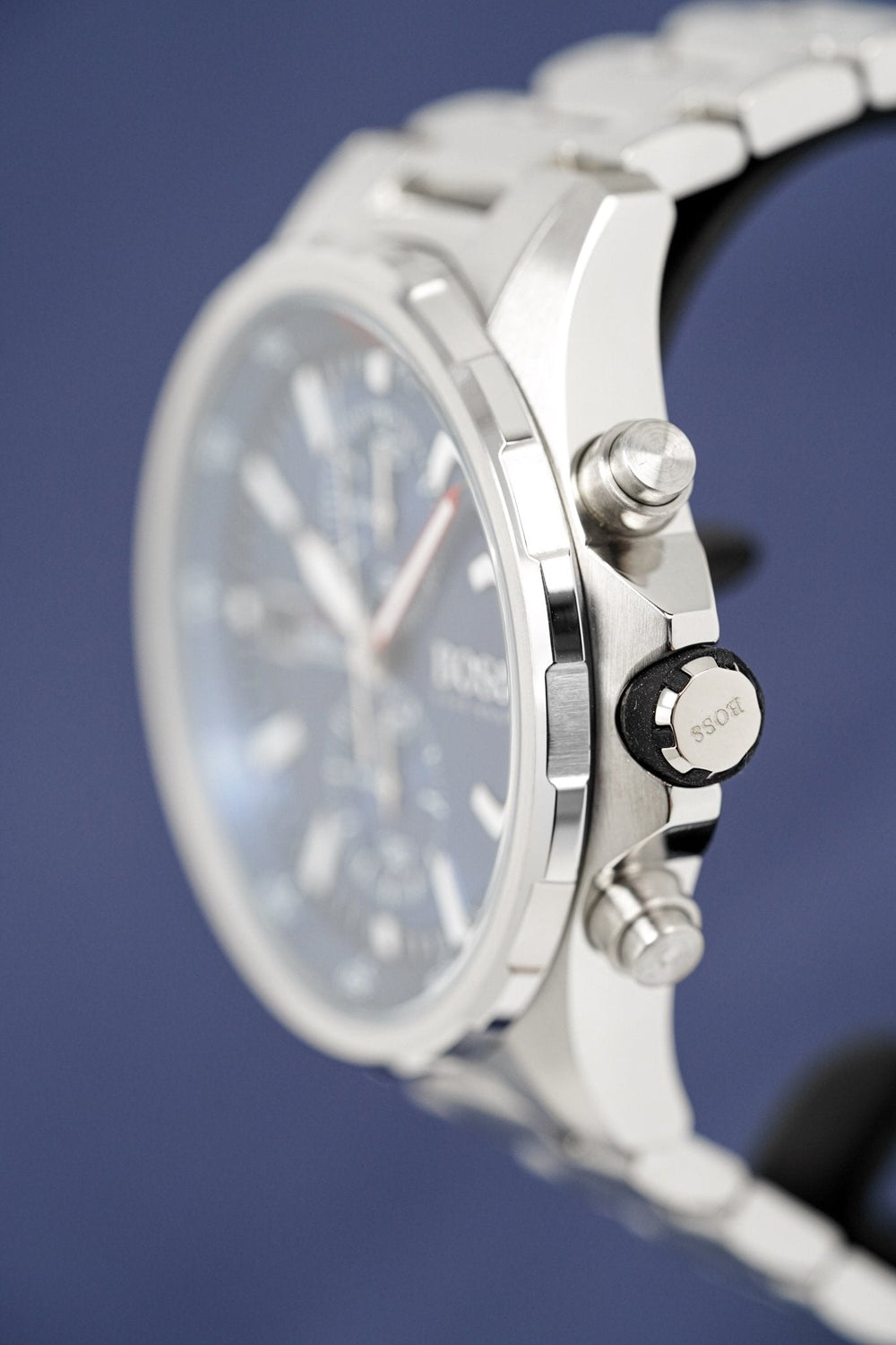 Hugo Boss Men S ur Chronograph Globetrotter blå Hb1513823