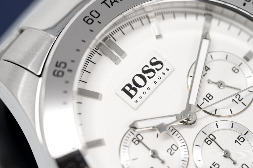 Hugo Boss Men S ur Chronograph Ikon sølv Hb1512962