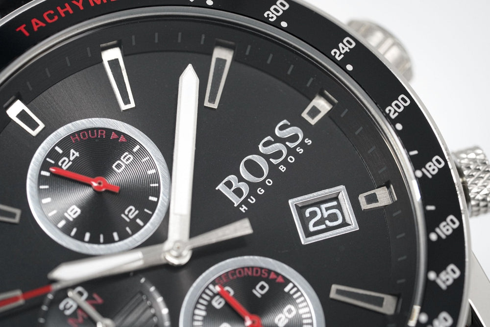 Hugo Boss Men S ur Chronograph Rafale sort Hb1513390
