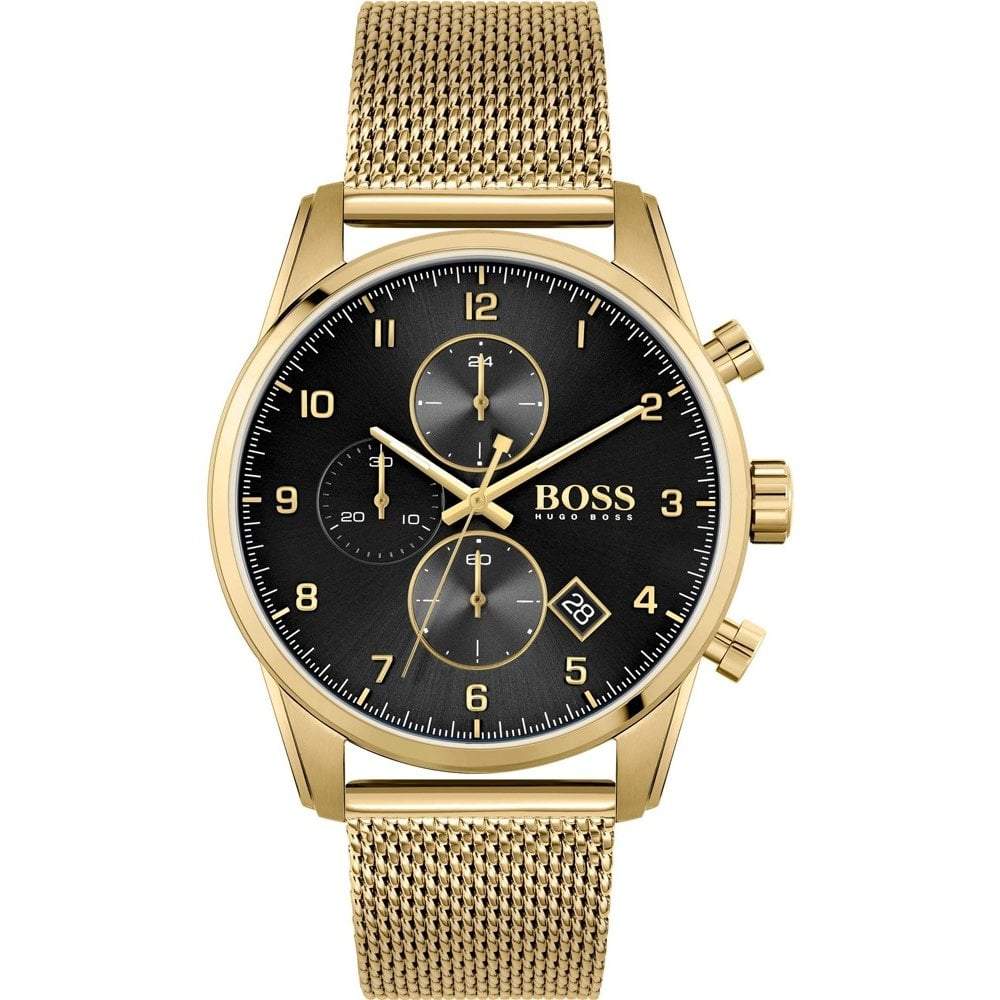 Hugo Boss ur Chronograph Skymaster guld Hb1513838
