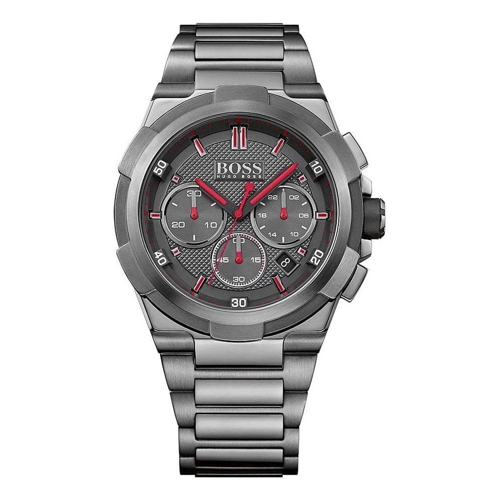 Hugo Boss Men S ur Chronograph Supernova Gun Metal Hb1513361
