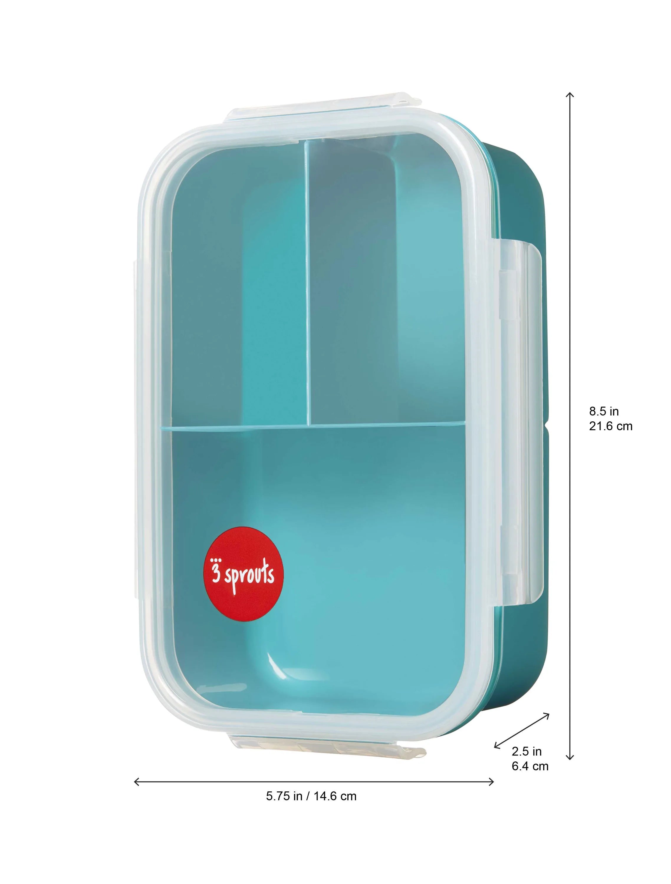 Madkasse med tre rum, bjørn motiv – børnevenlig lukning, opvaskemaskineegnet | 3 Sprouts