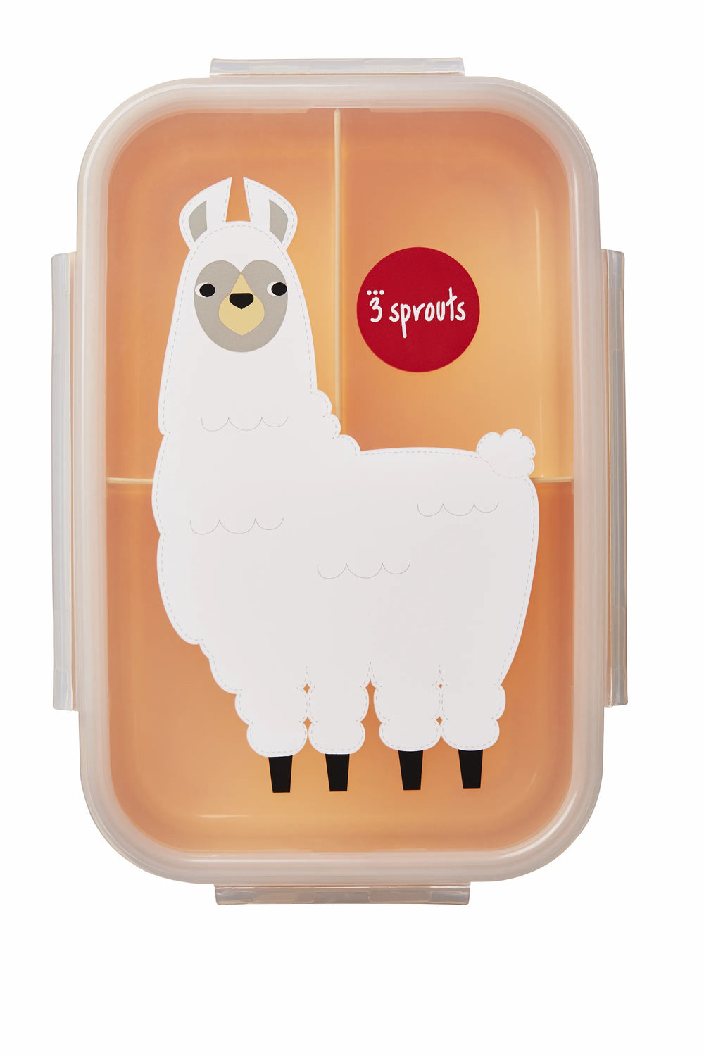 Madkasse med lama-motiv, 3 rum, børnevenlig lukning – 3 Sprouts
