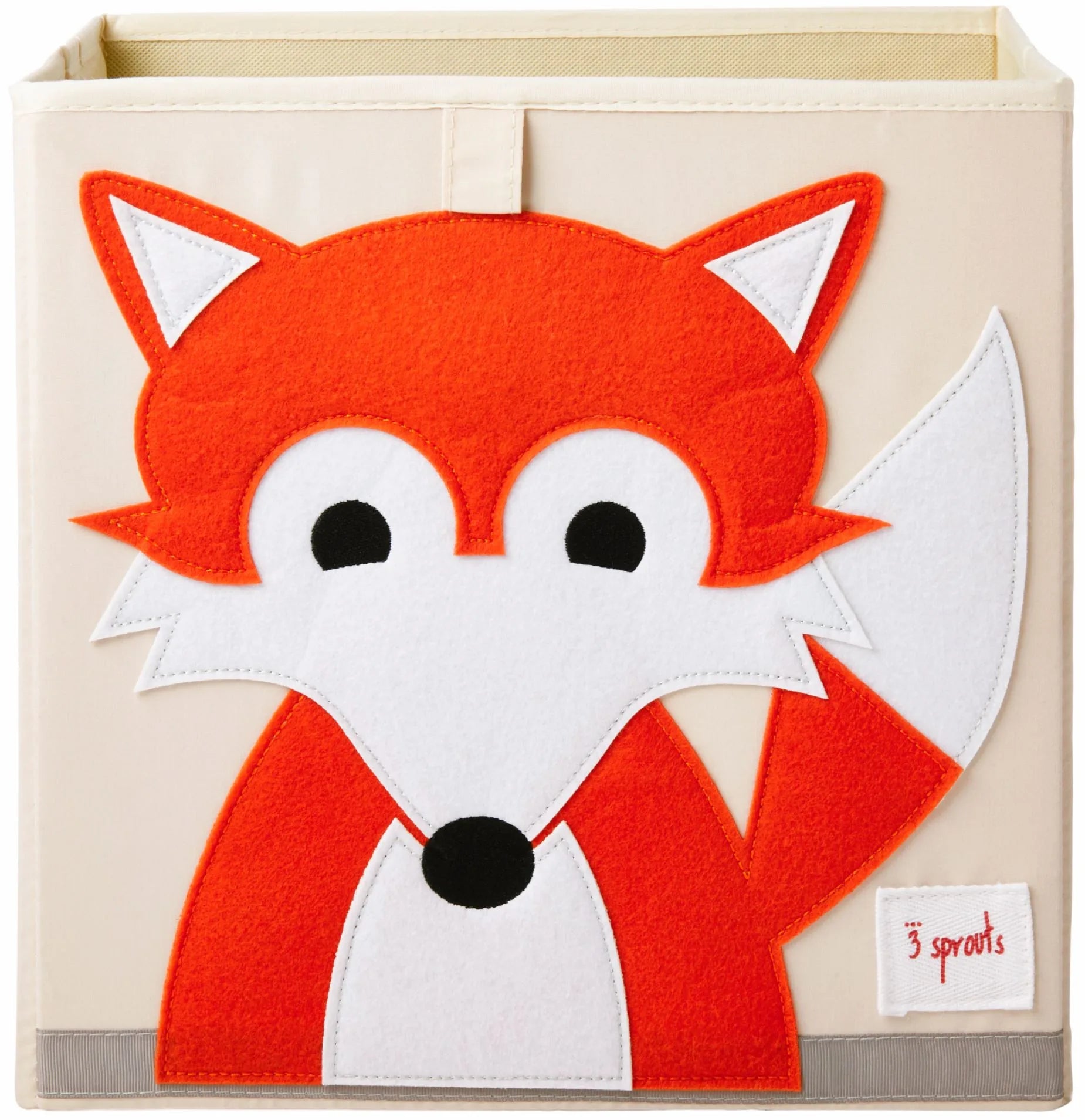 3 Sprouts Opbevaringskasse – Ræv – Interiør og Børnemøbler - Opbevaring - Opbevaringsbokse firkantet