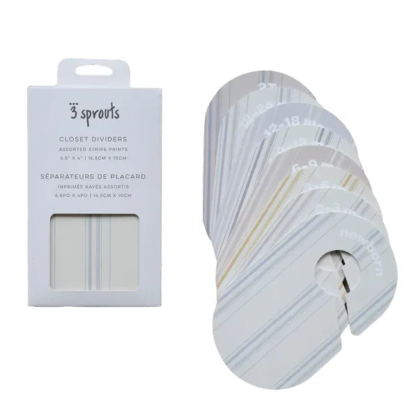 Skabsdeler (8 Stk.) – Stripe – 3 Sprouts
