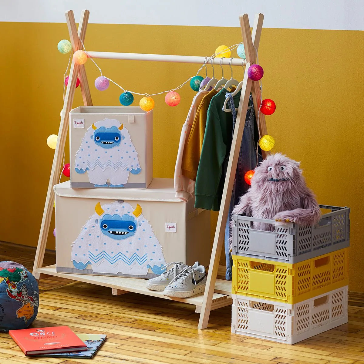 Moderne Foldekasse Str. L Kompakt – Creme – 3 Sprouts