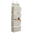 3 Sprouts Dørophæng med lommer, Gingham beige