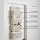 3 Sprouts Dørophæng med lommer, Gingham beige