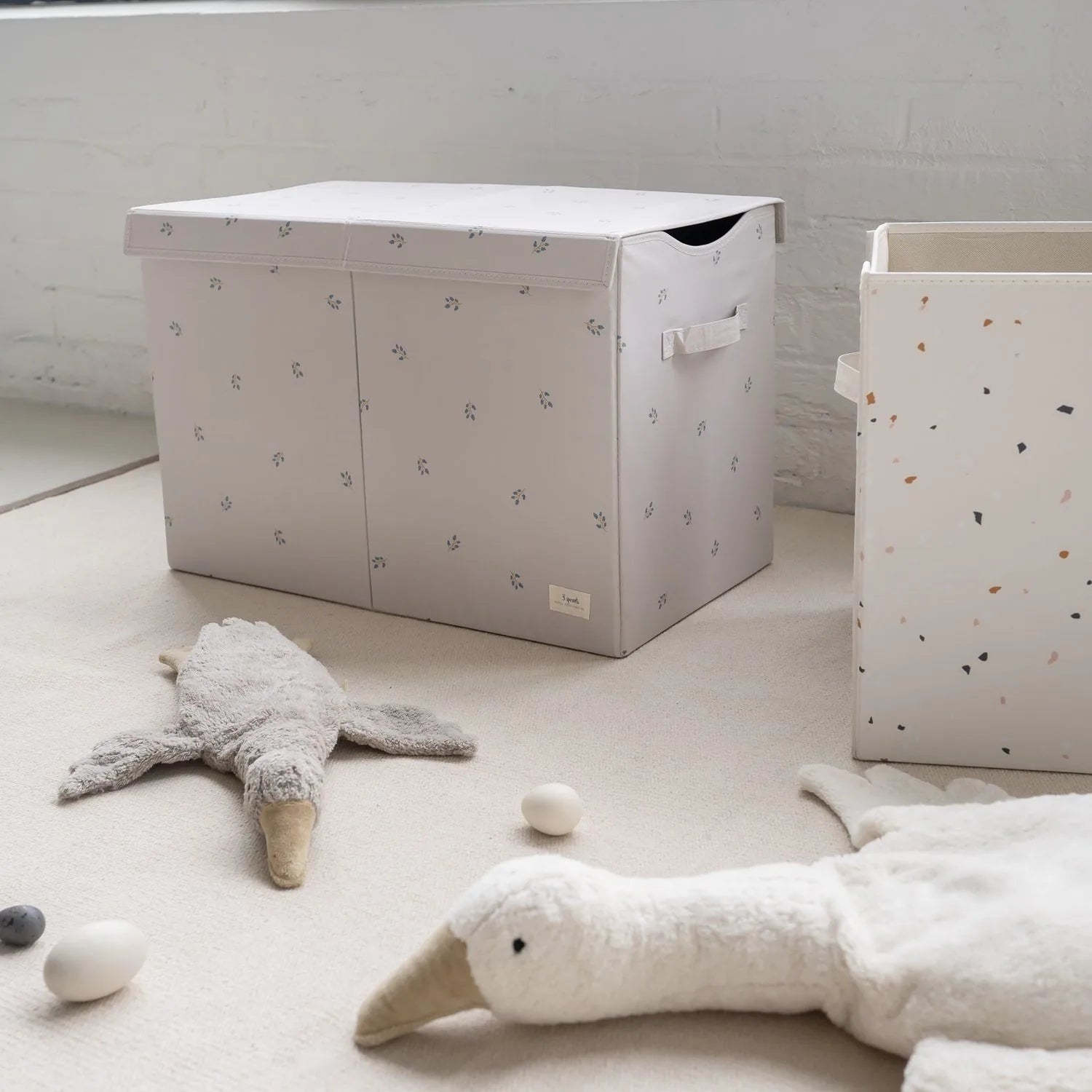 Opbevaringskasse Med Låg – Blåbær taube – 3 Sprouts