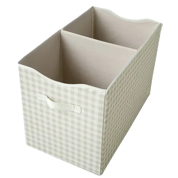 Opbevaringskasse Med Låg – Gingham beige – 3 Sprouts