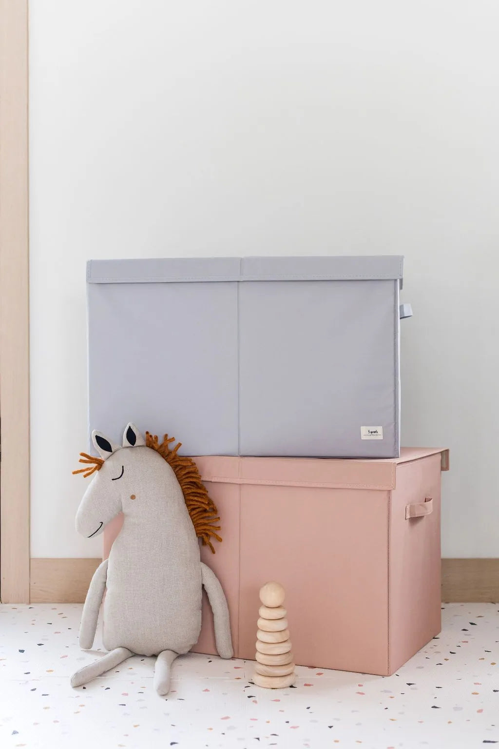 Opbevaringskasse Med Låg – Ler – 3 Sprouts