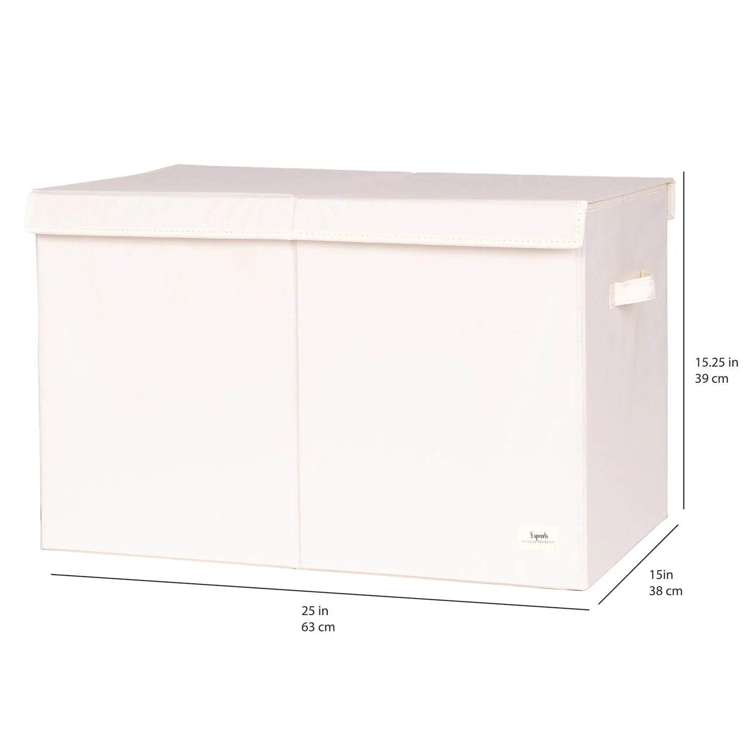 Opbevaringskasse Med Låg – Creme – 3 Sprouts