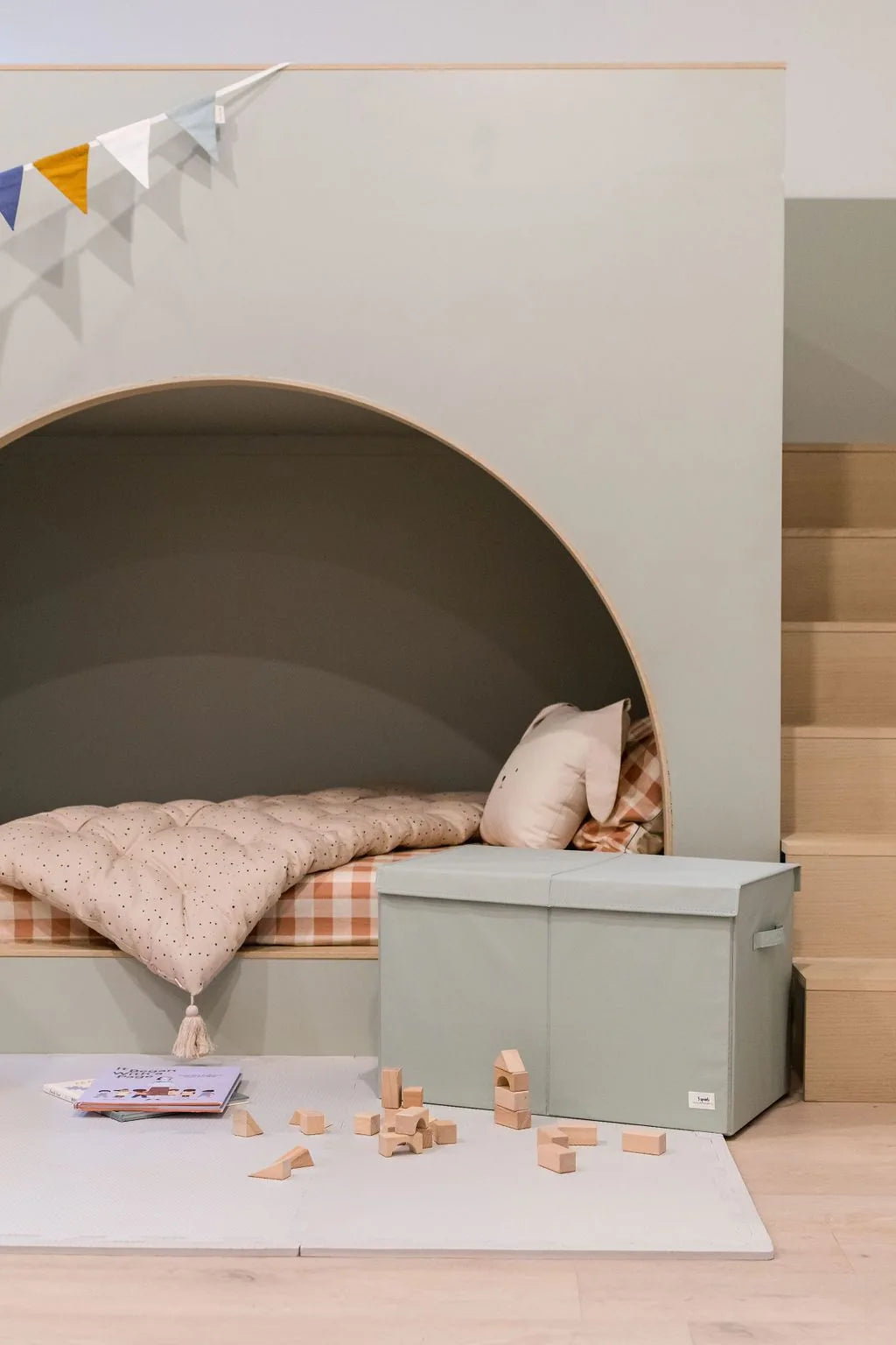 Opbevaringskasse Med Låg – Grøn – 3 Sprouts