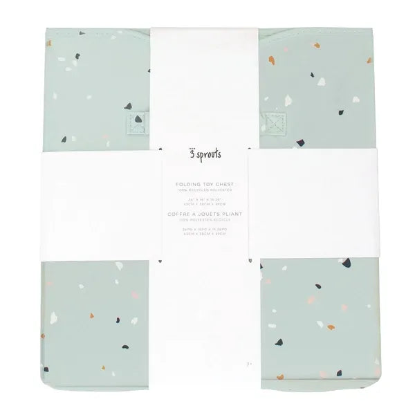 Opbevaringskasse Med Låg – Terrazzo, Grøn – 3 Sprouts
