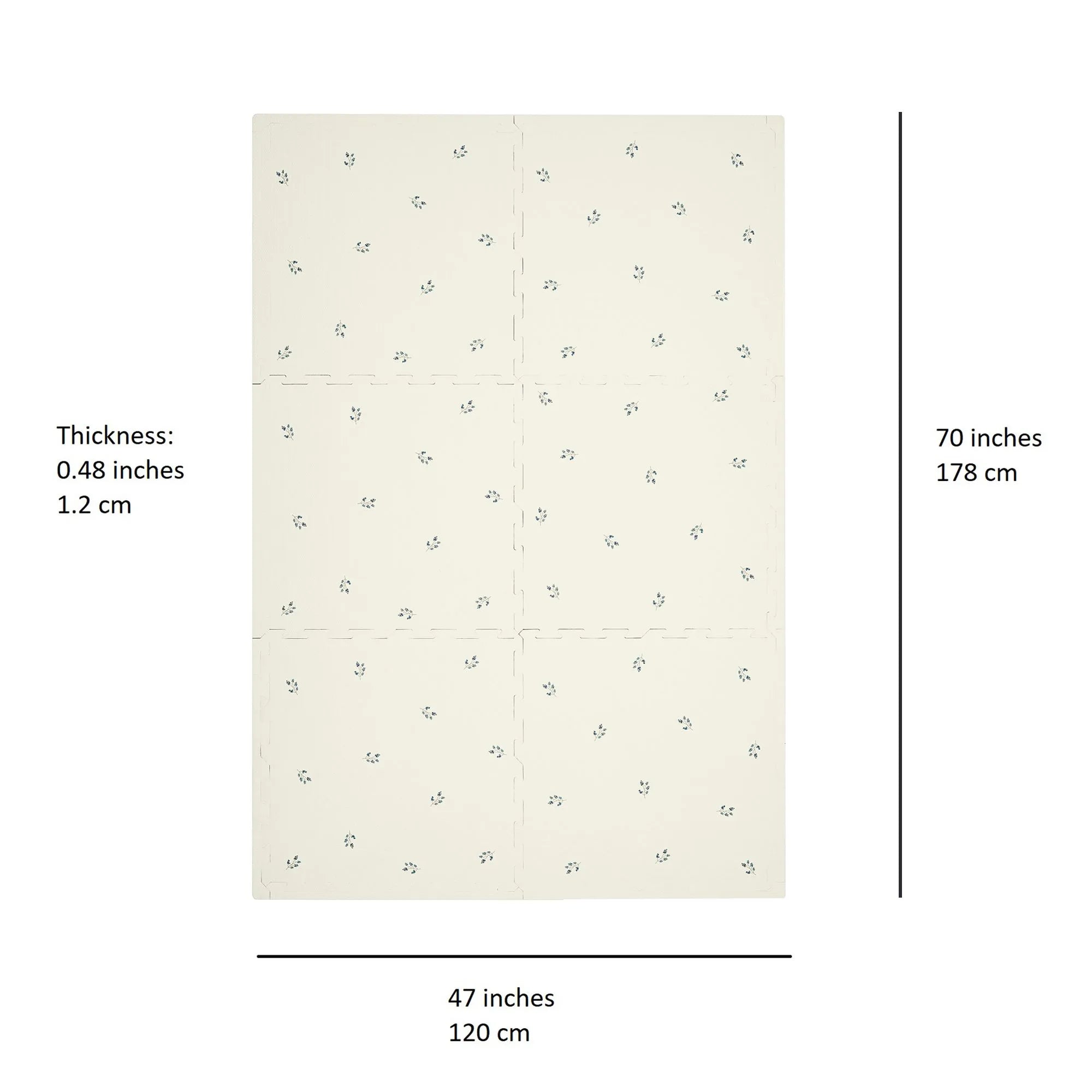 Gulvpuslespil – Blåbær elfenben – 3 Sprouts