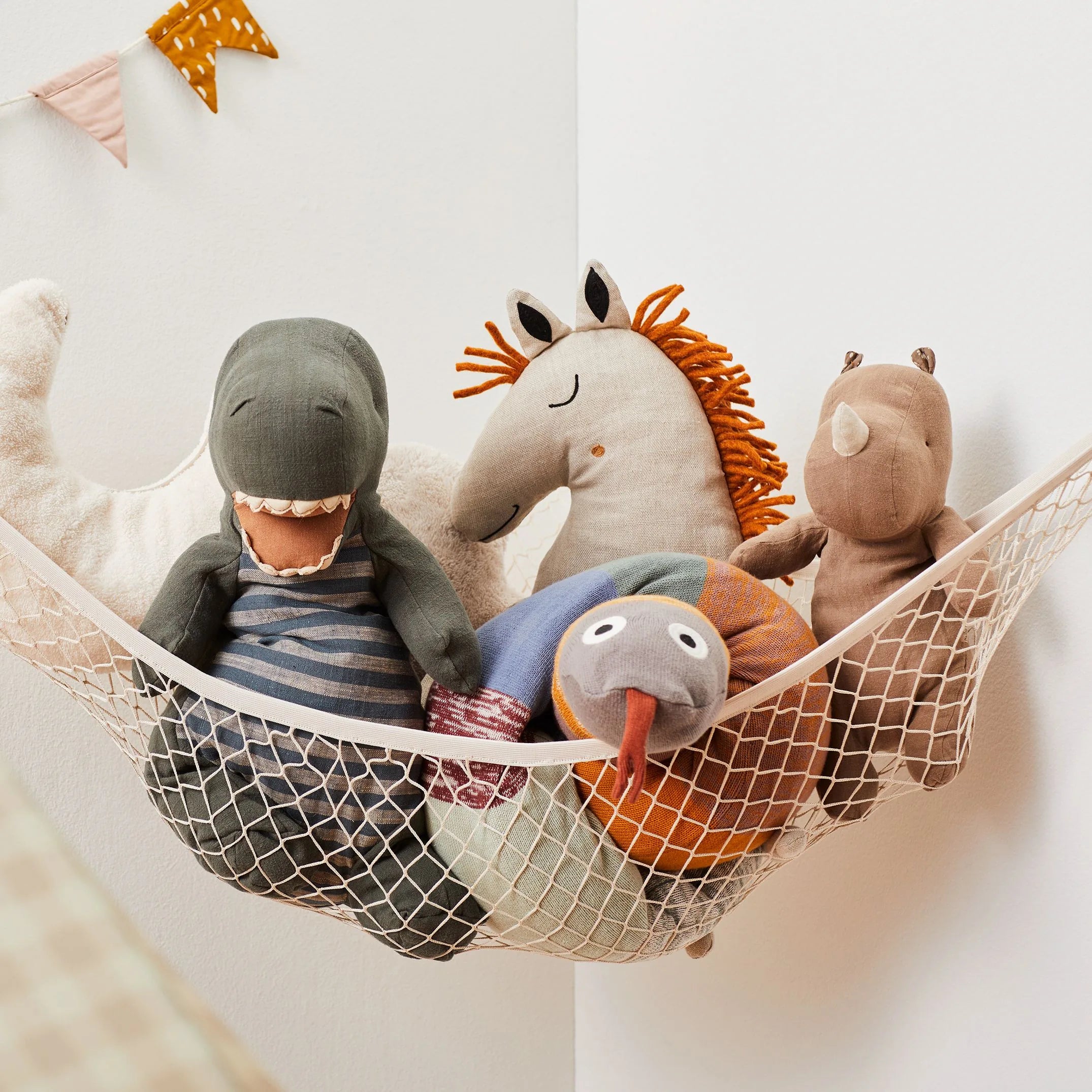 Legetøjshængekøje til opbevaring 117x178 cm – 3 Sprouts