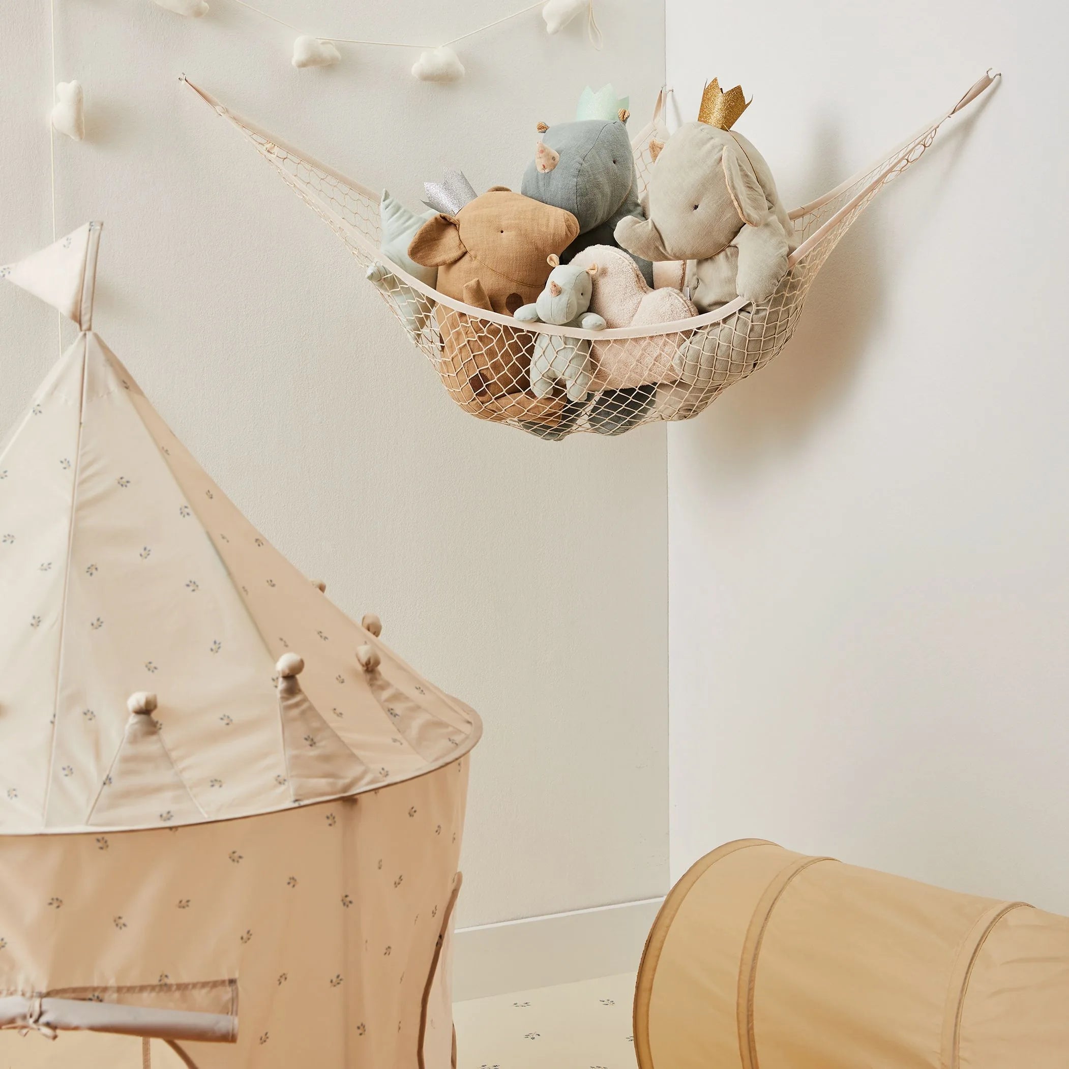 Legetøjshængekøje til opbevaring 117x178 cm – 3 Sprouts
