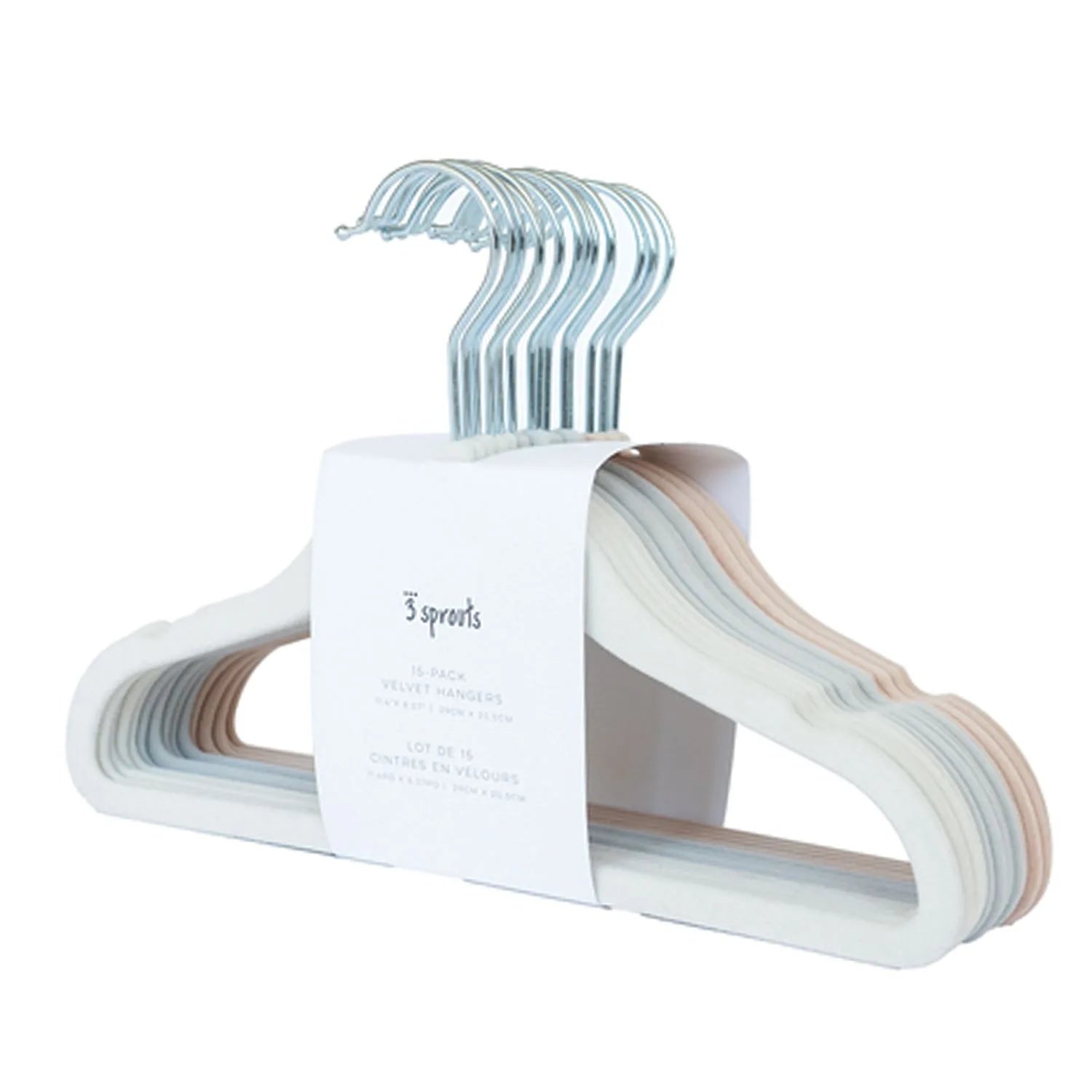 Velourbøjle (15 Stk.) – ass. Creme, grå – 3 Sprouts