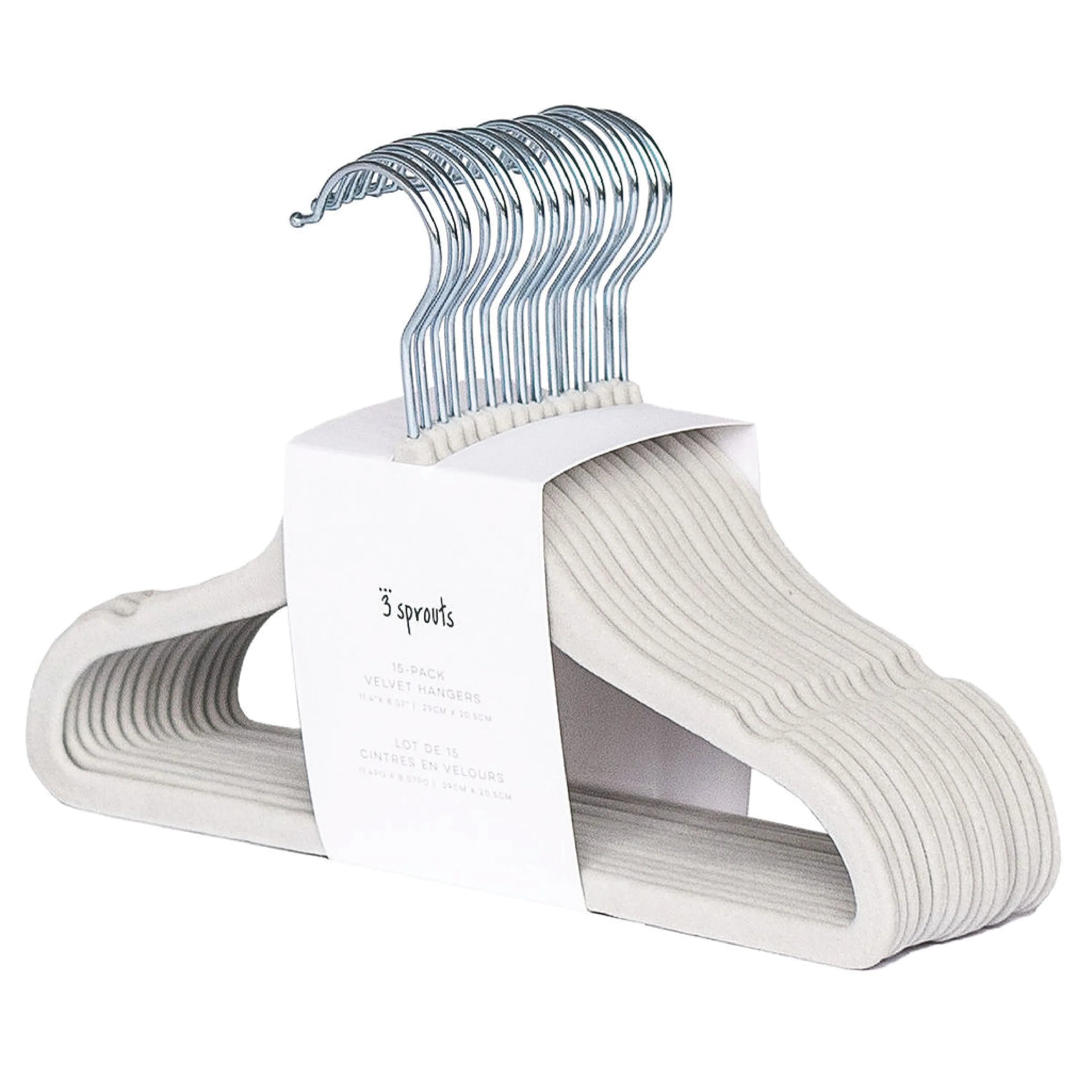Velourbøjle (15 Stk.) – Grå – 3 Sprouts