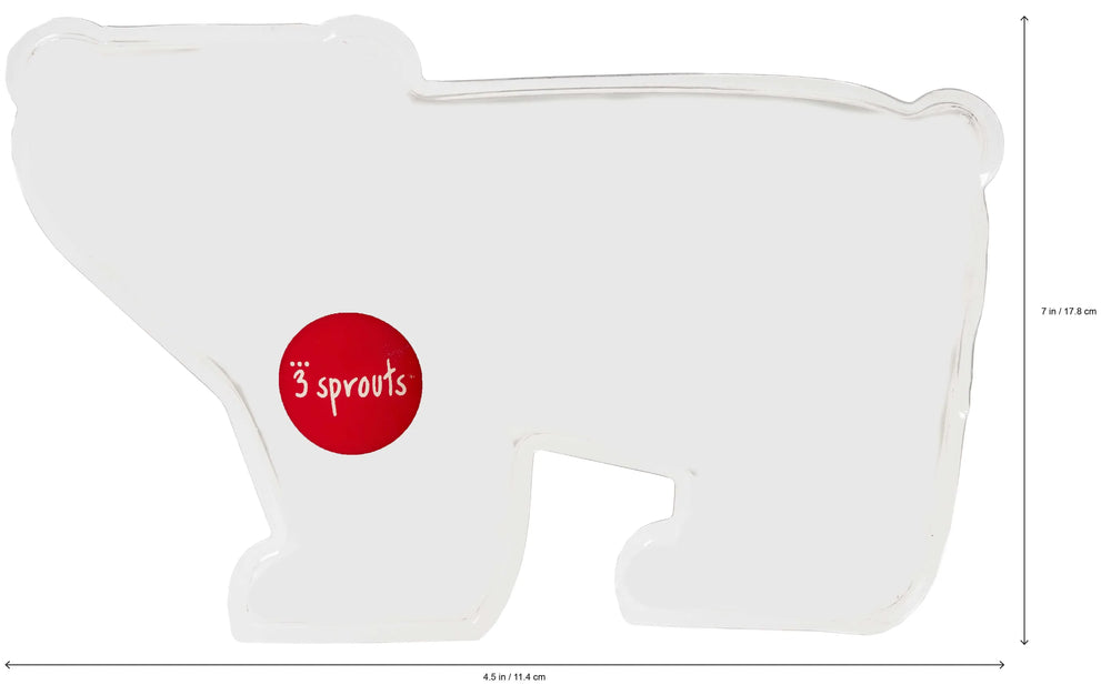Ispose bjørn 18x11,5 cm - genanvendelig frysepose til madkøling, giftfri gel - 3 Sprouts