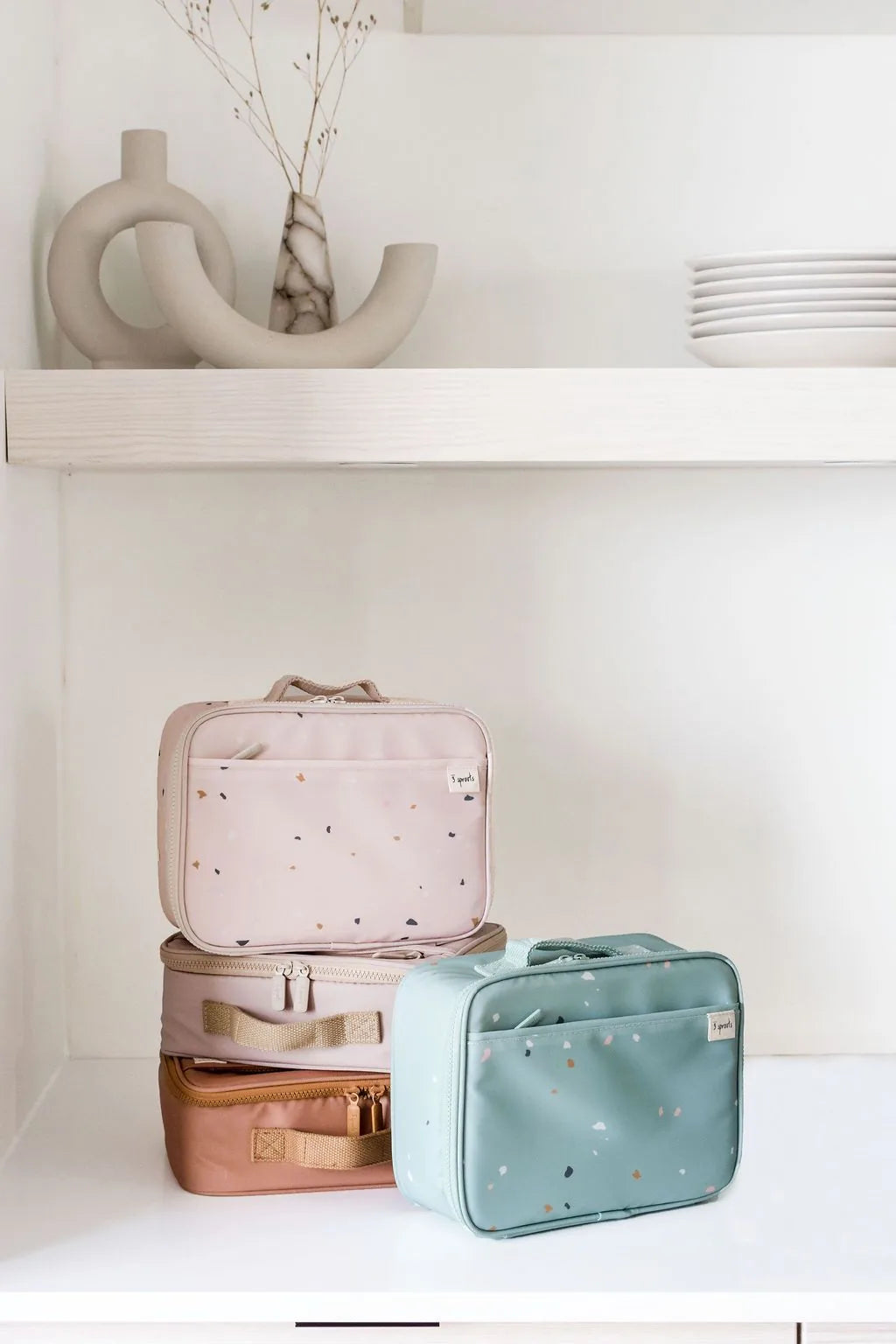 Taske Til Frokost Og Snack – Terrazzo, grøn – 3 Sprouts