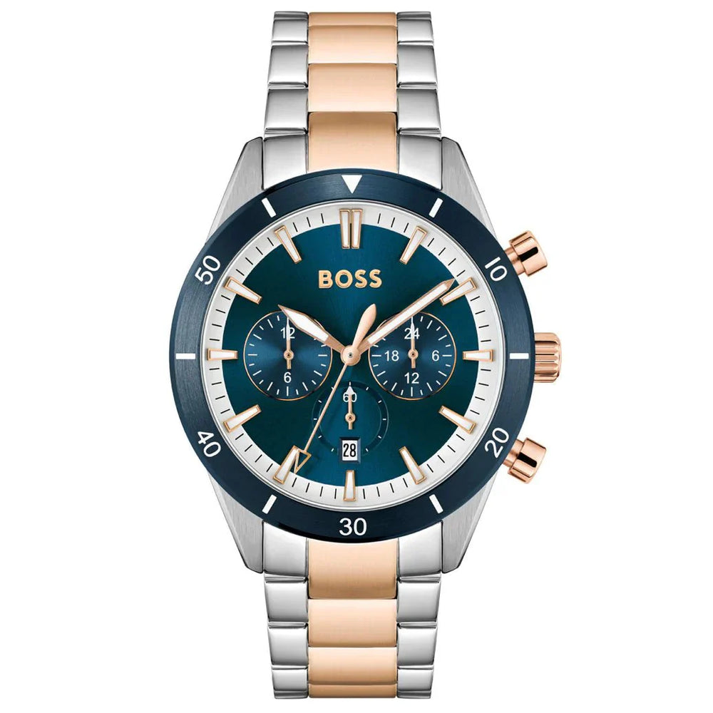Hugo Boss herreur 1513937 Santiago Chronograph tofarvet