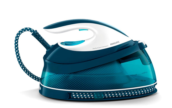 Philips PerfectCare Compact GC7844 Dampstrygejern 2400W Blå Hvid