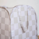 3 Sprouts Pop-up vasketøjskurv, Checkerboard beige