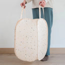 3 Sprouts Pop-up vasketøjskurv, Terrazzo beige