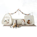 3 Sprouts Telt- og tunnel Sæt, Gingham beige