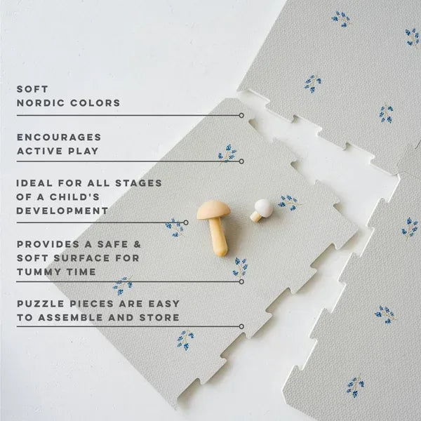 3 prouts Gulvpuslespil, Blueberry taupe