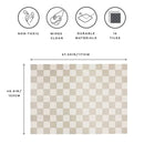 3 prouts Gulvpuslespil, Checkerboard beige