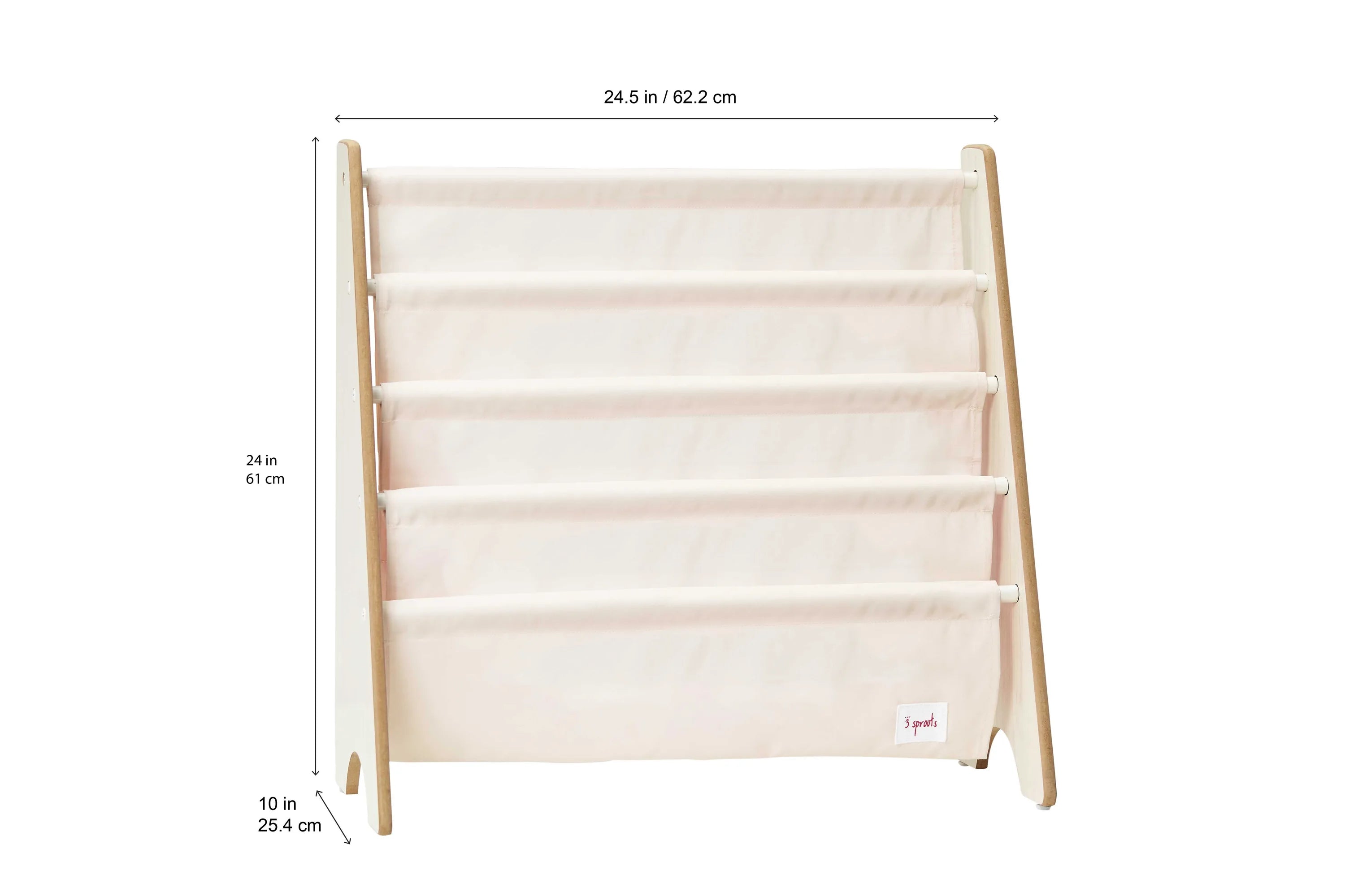 Bogreol til børn med løvemotiv, 61x62x25 cm – 3 Sprouts