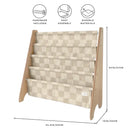 Bogreol Træ – Checkerboard beige – 3 Sprouts