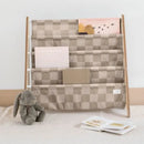 Bogreol Træ – Checkerboard beige – 3 Sprouts