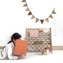 Bogreol Træ – Checkerboard beige – 3 Sprouts
