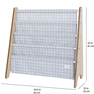 Bogreol Træ – Gingham blå – 3 Sprouts