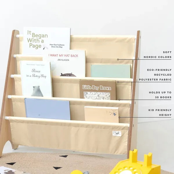 Bogreol Træ – Beige – 3 Sprouts