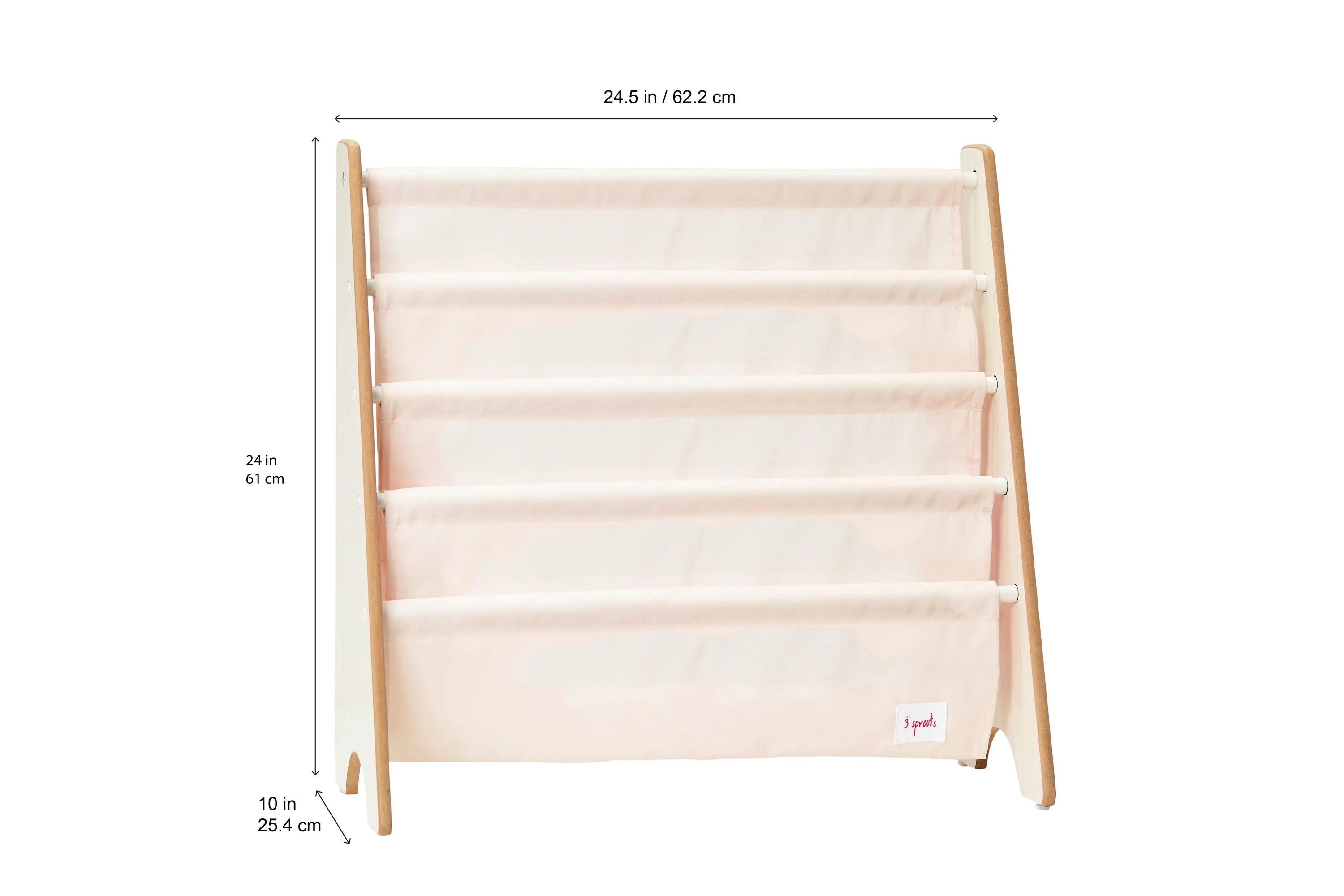 Bogreol dovendyr design til børneværelse 61x62x25 cm – 3 Sprouts