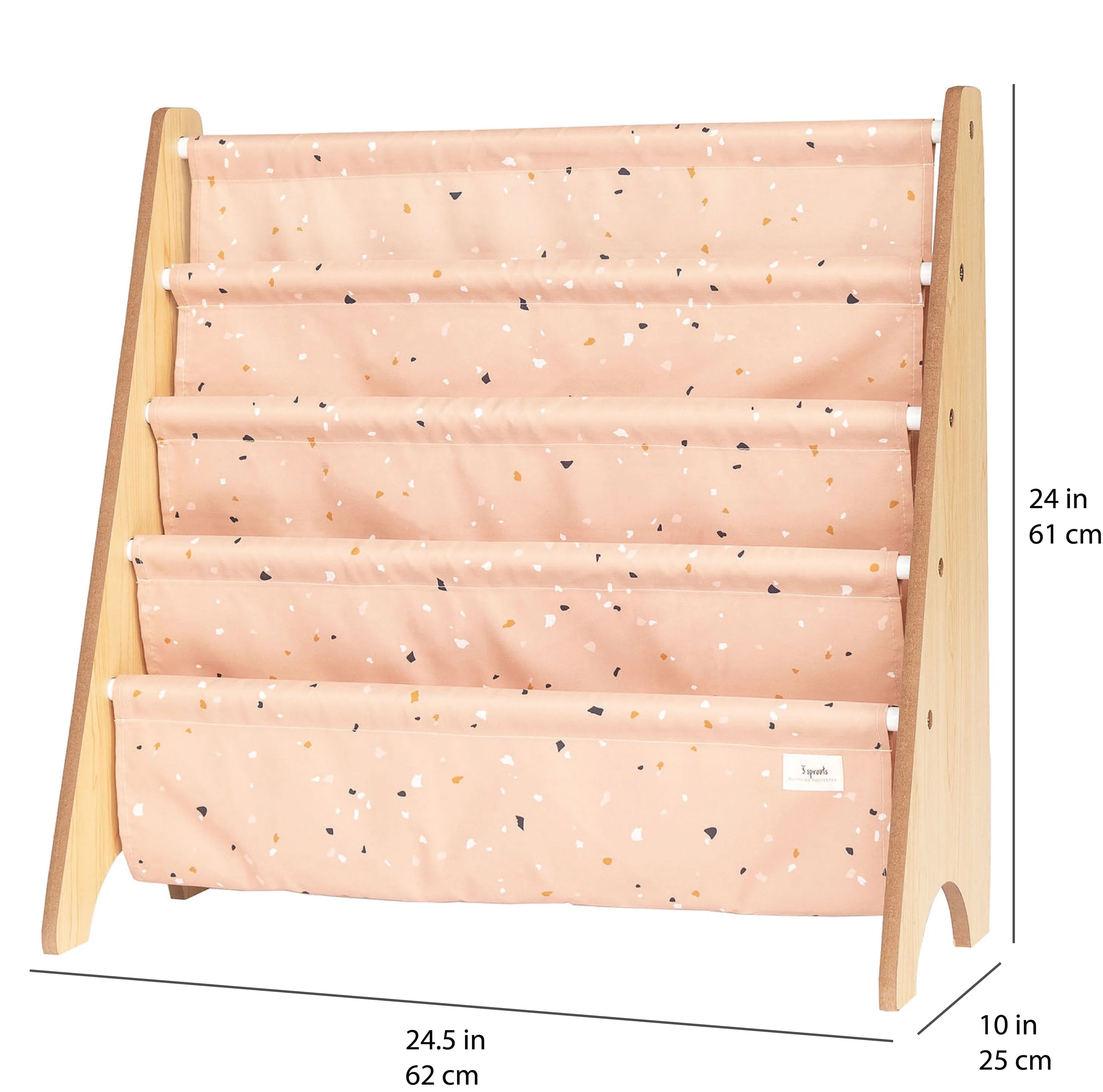 Bogreol Træ – Terrazzo, Ler – 3 Sprouts