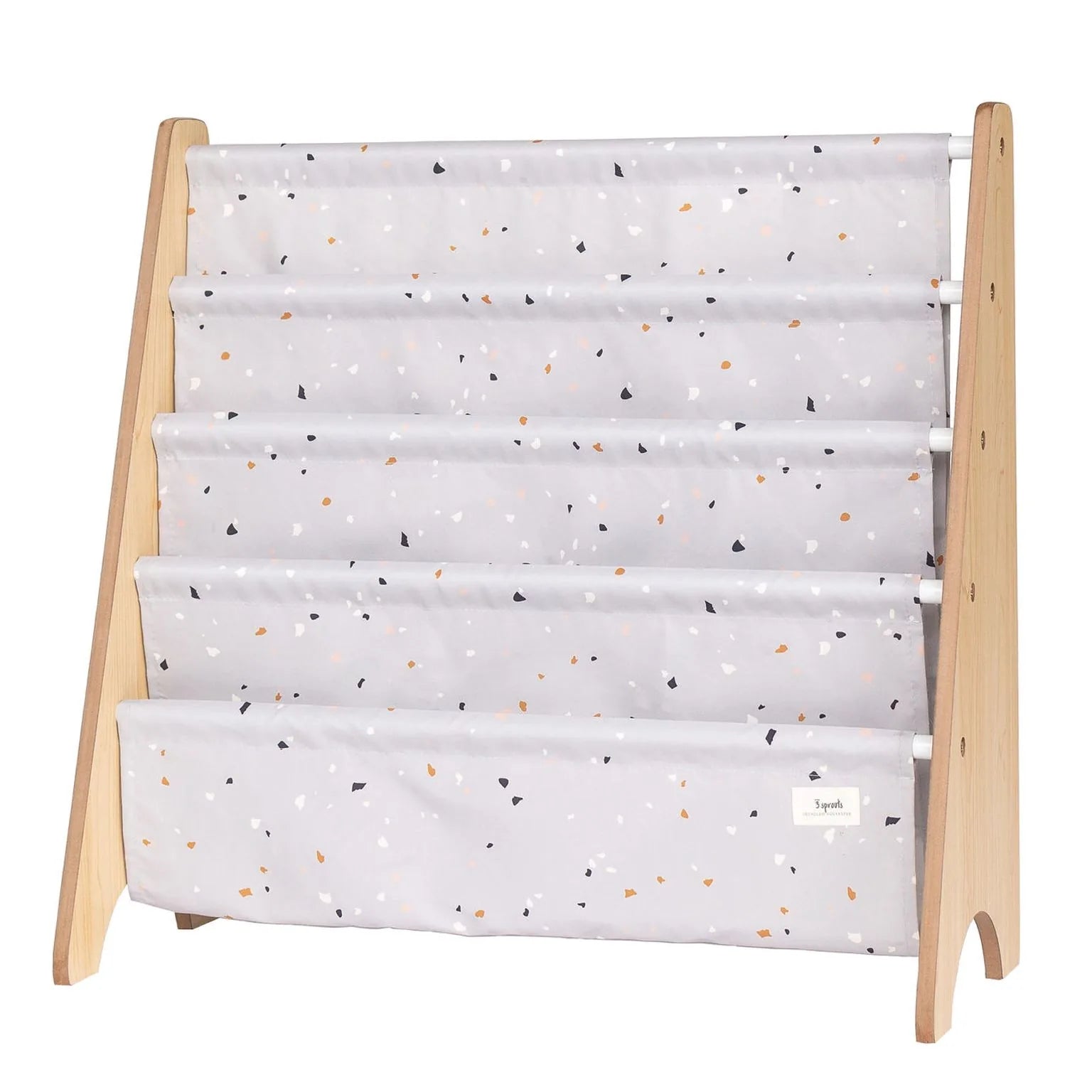 Bogreol Træ – Terrazzo, Lysegrå – 3 Sprouts