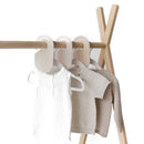 Velourbøjle (15 stk.) og Skabsdeler (8 stk.), Creme neutral – 3 Sprouts