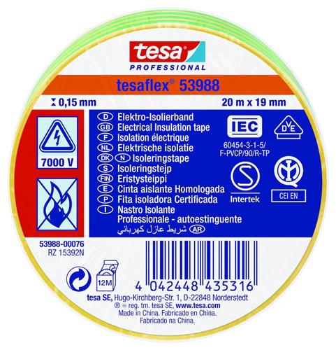 Tesa isoleringstape grøn/gul