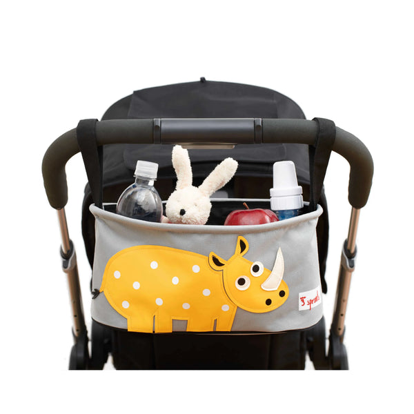 3 Sprouts Opbevaringskurv til klap- og barnevogn (Stroller organizer), Næsehorn