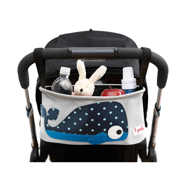 3 Sprouts Opbevaringskurv til klap- og barnevogn (Stroller organizer), Hval