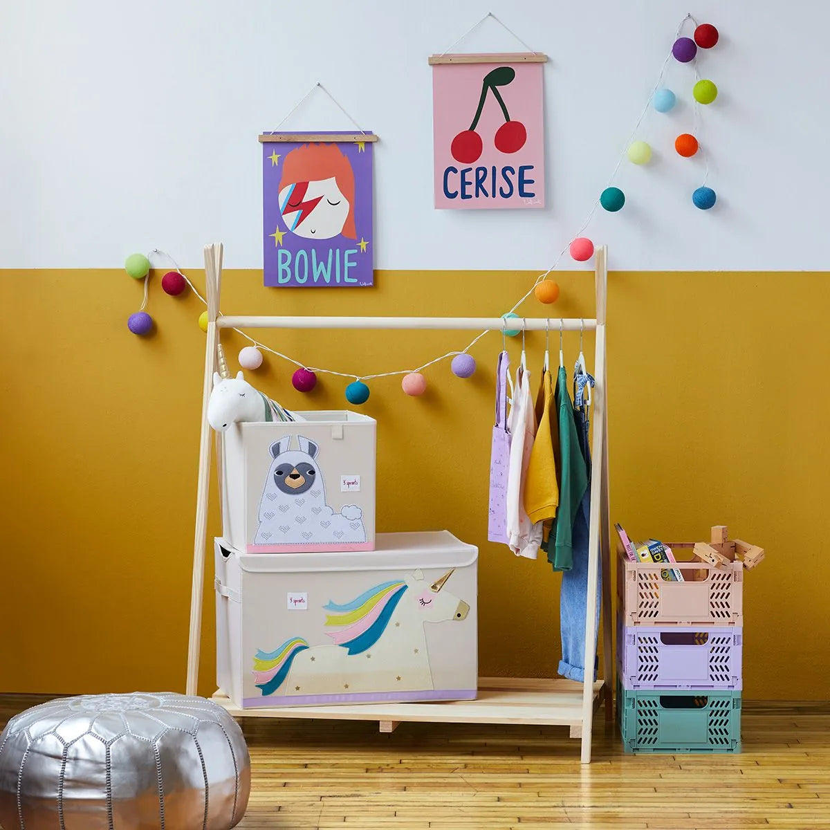 Opbevaringskasse Med Låg – Enhjørning – 3 Sprouts