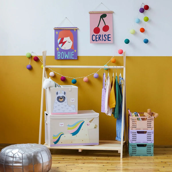 Opbevaringskasse Med Låg – Enhjørning – 3 Sprouts