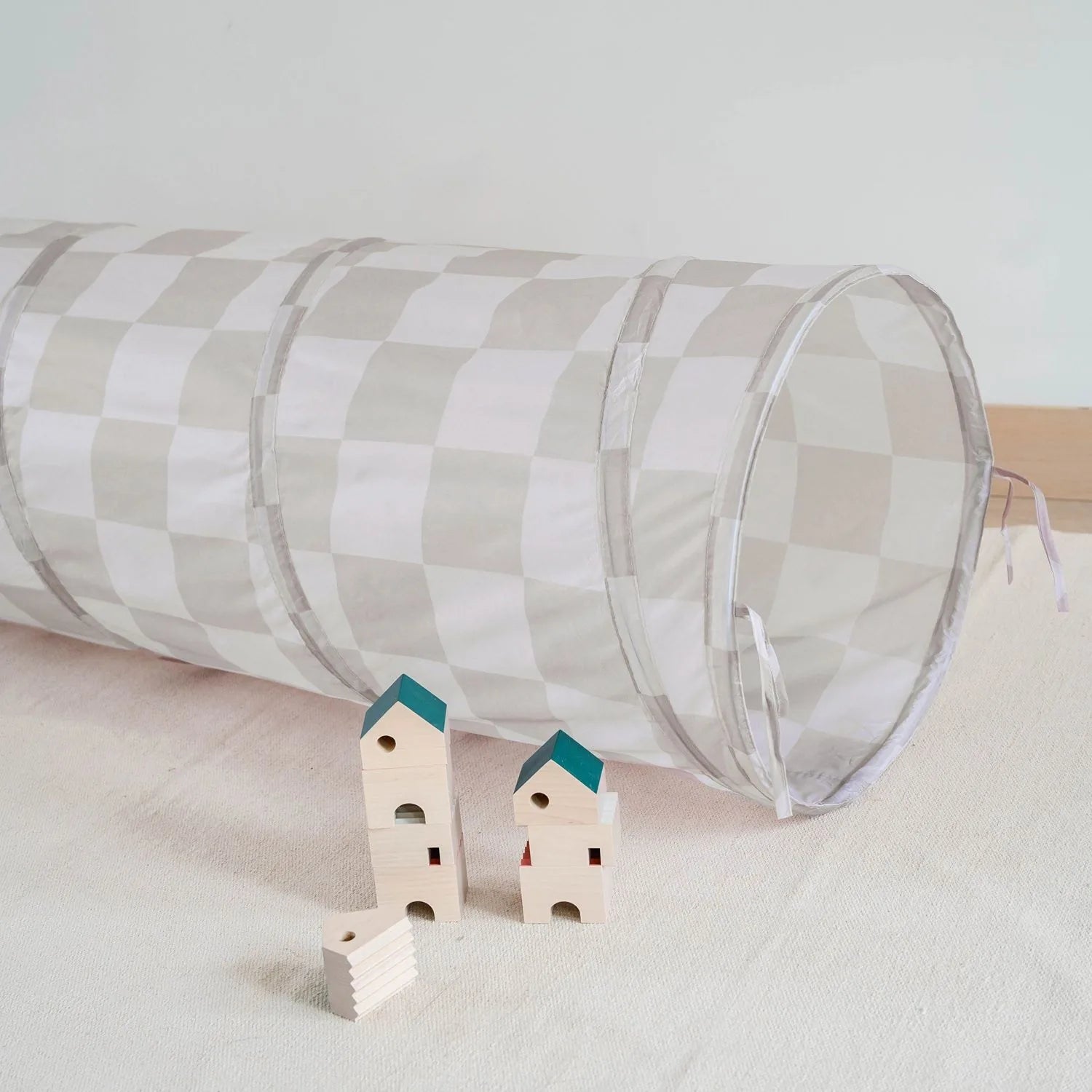 3 Sprouts Legetunnel, Checkerboard beige